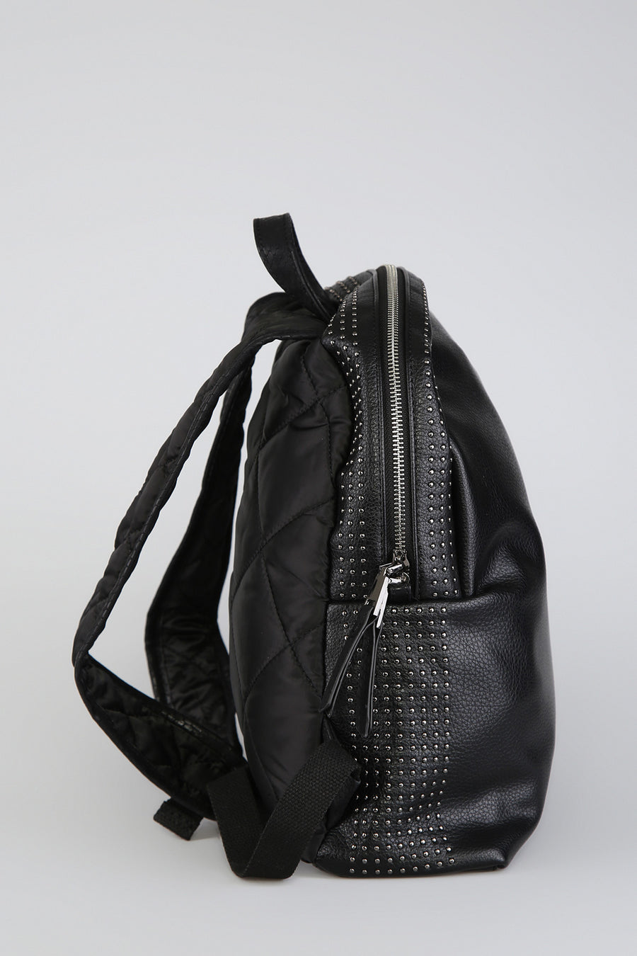Women's Black Synthetic Leather Backpack