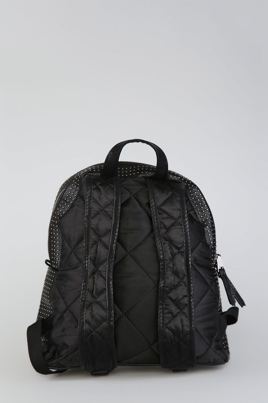 Women's Black Synthetic Leather Backpack