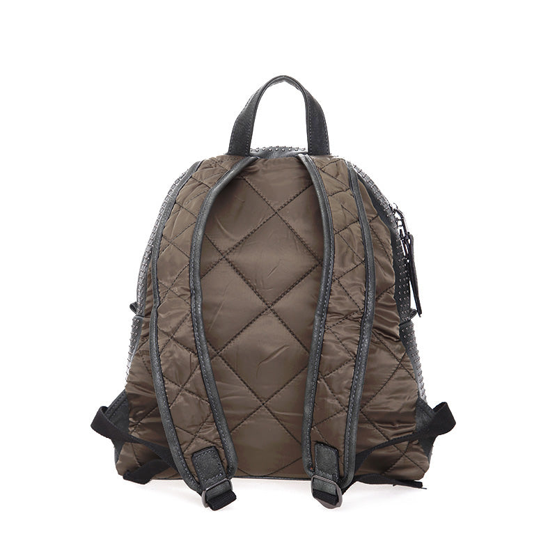 Women's Green Synthetic Leather Backpack
