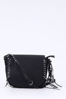 Women's Black Synthetic Leather Crossbody Bag | Derimod