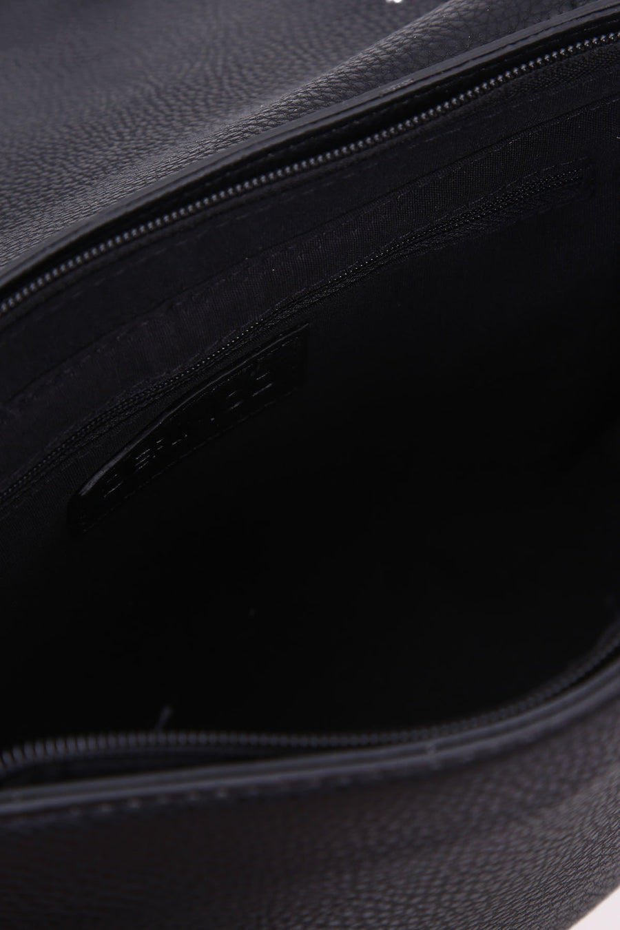Women's Black Synthetic Leather Crossbody Bag