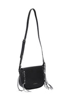 Women's Black Synthetic Leather Crossbody Bag | Derimod