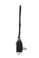 Women's Black Synthetic Leather Crossbody Bag | Derimod