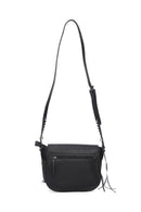 Women's Black Synthetic Leather Crossbody Bag | Derimod