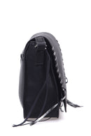 Women's Black Synthetic Leather Crossbody Bag | Derimod