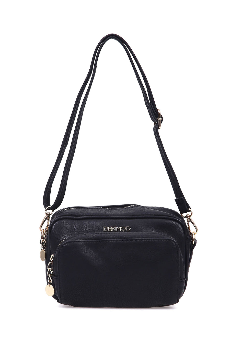 Women's Black Synthetic Leather Crossbody Bag 17WBD2703FT | Derimod