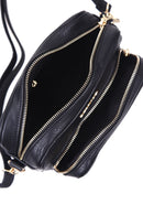 Women's Black Synthetic Leather Crossbody Bag | Derimod
