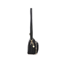 Women's Black Synthetic Leather Crossbody Bag | Derimod