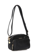 Women's Black Synthetic Leather Crossbody Bag | Derimod