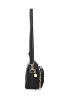 Women's Black Synthetic Leather Crossbody Bag | Derimod