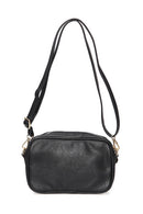 Women's Black Synthetic Leather Crossbody Bag | Derimod
