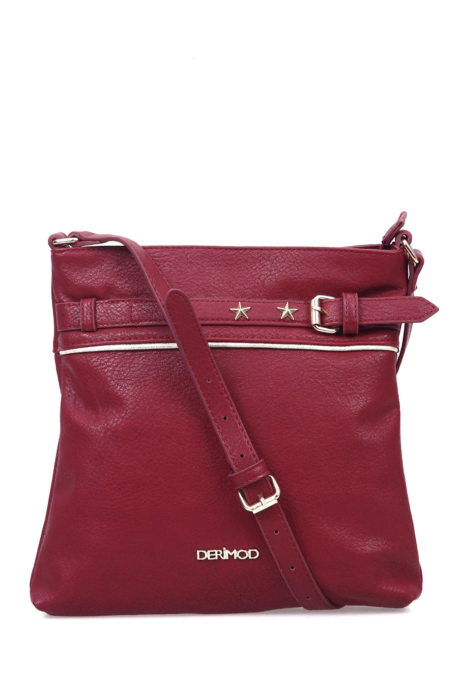Women's Burgundy Synthetic Leather Crossbody Bag 17WBD2707FT | Derimod