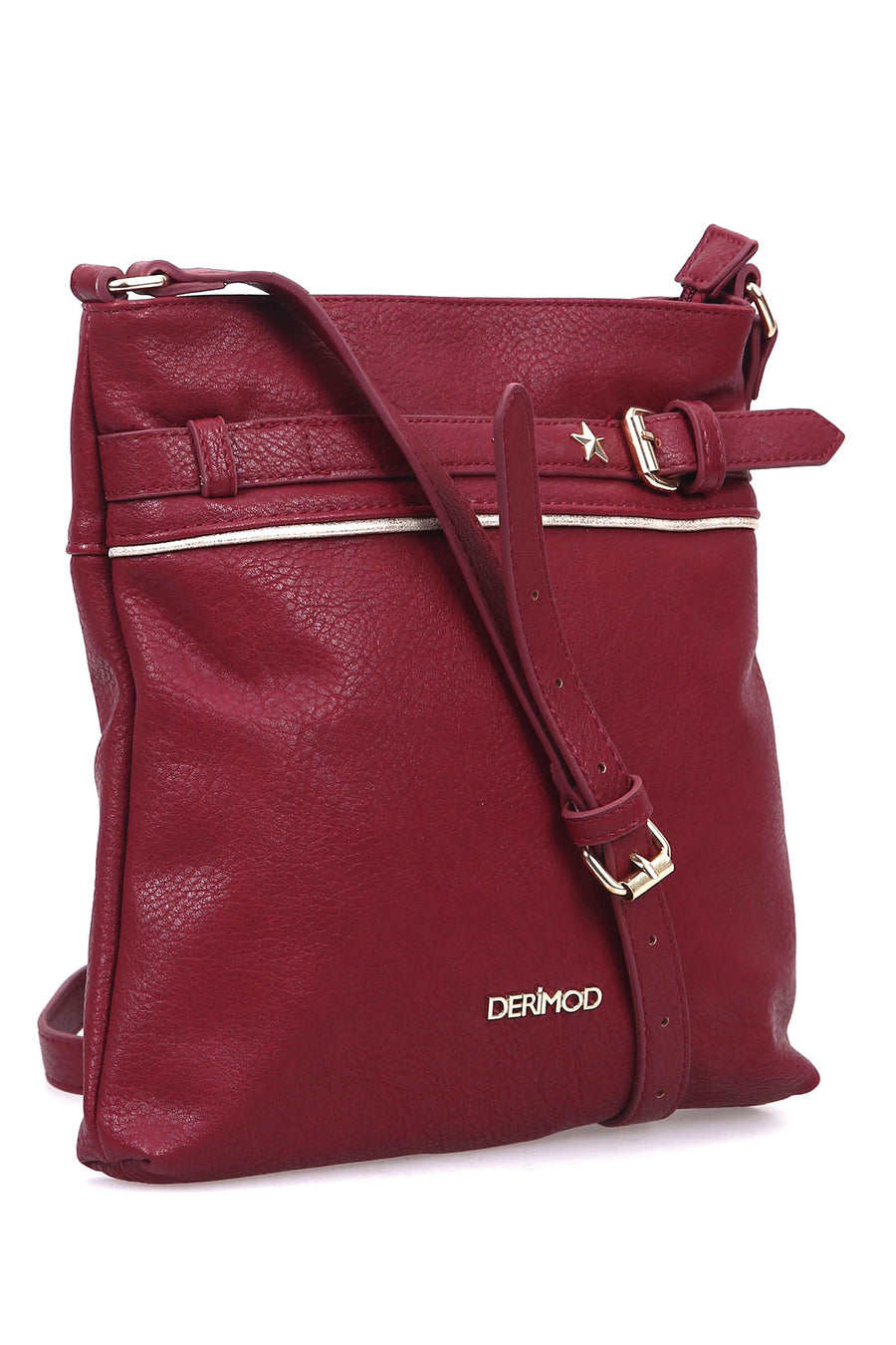 Women's Burgundy Synthetic Leather Crossbody Bag