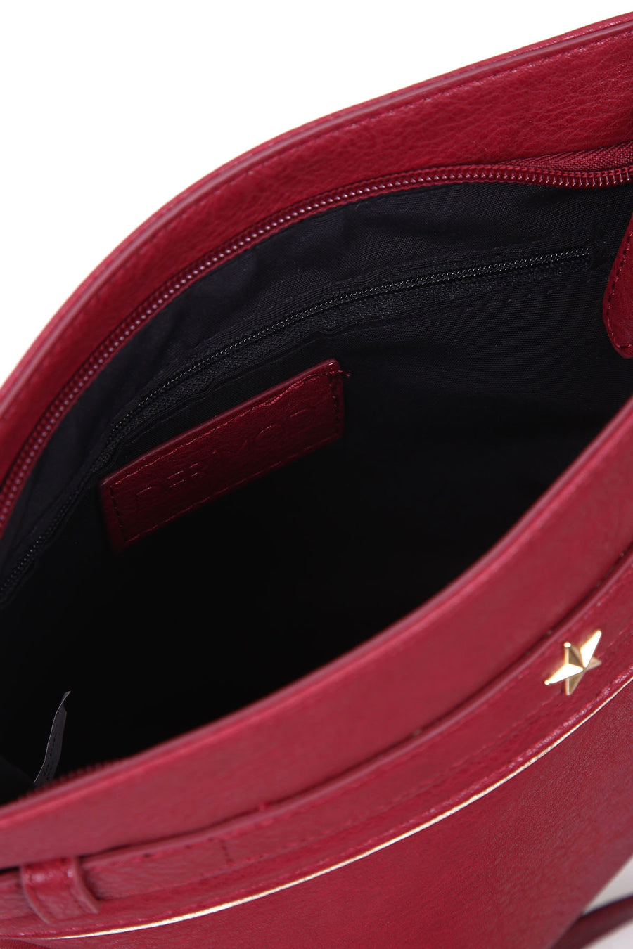 Women's Burgundy Synthetic Leather Crossbody Bag