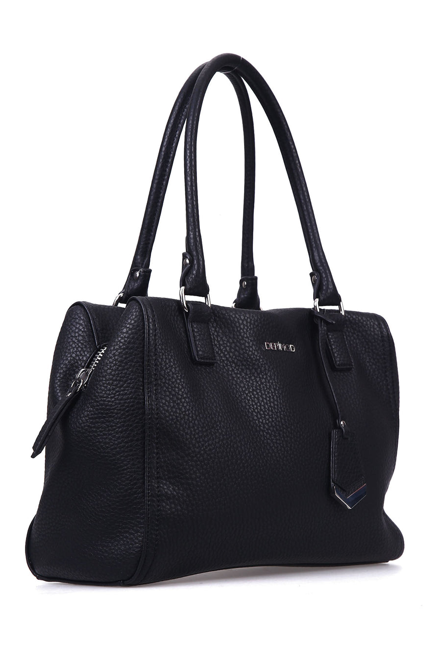 Women's Black Synthetic Leather Shoulder Bag