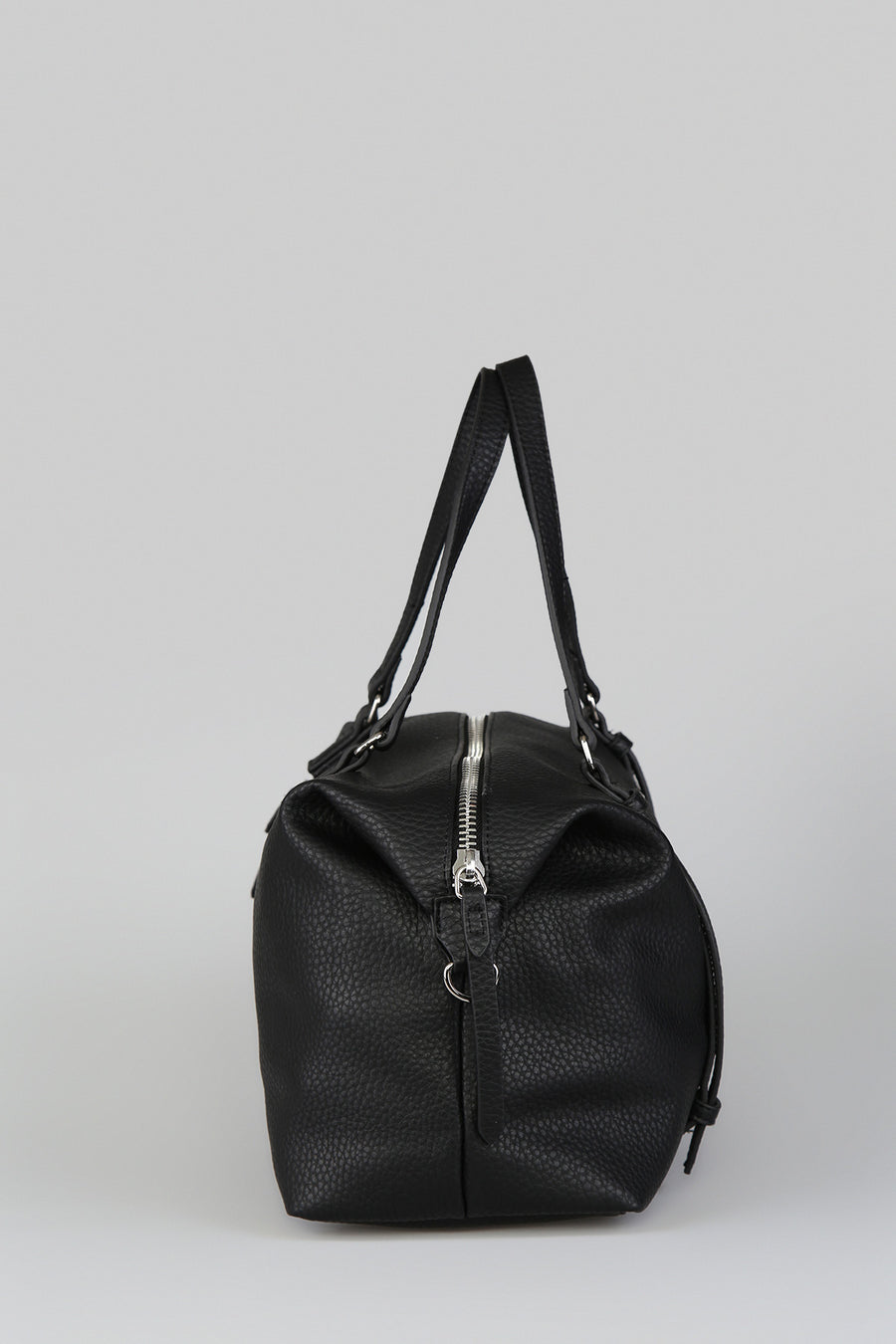 Women's Black Synthetic Leather Shoulder Bag