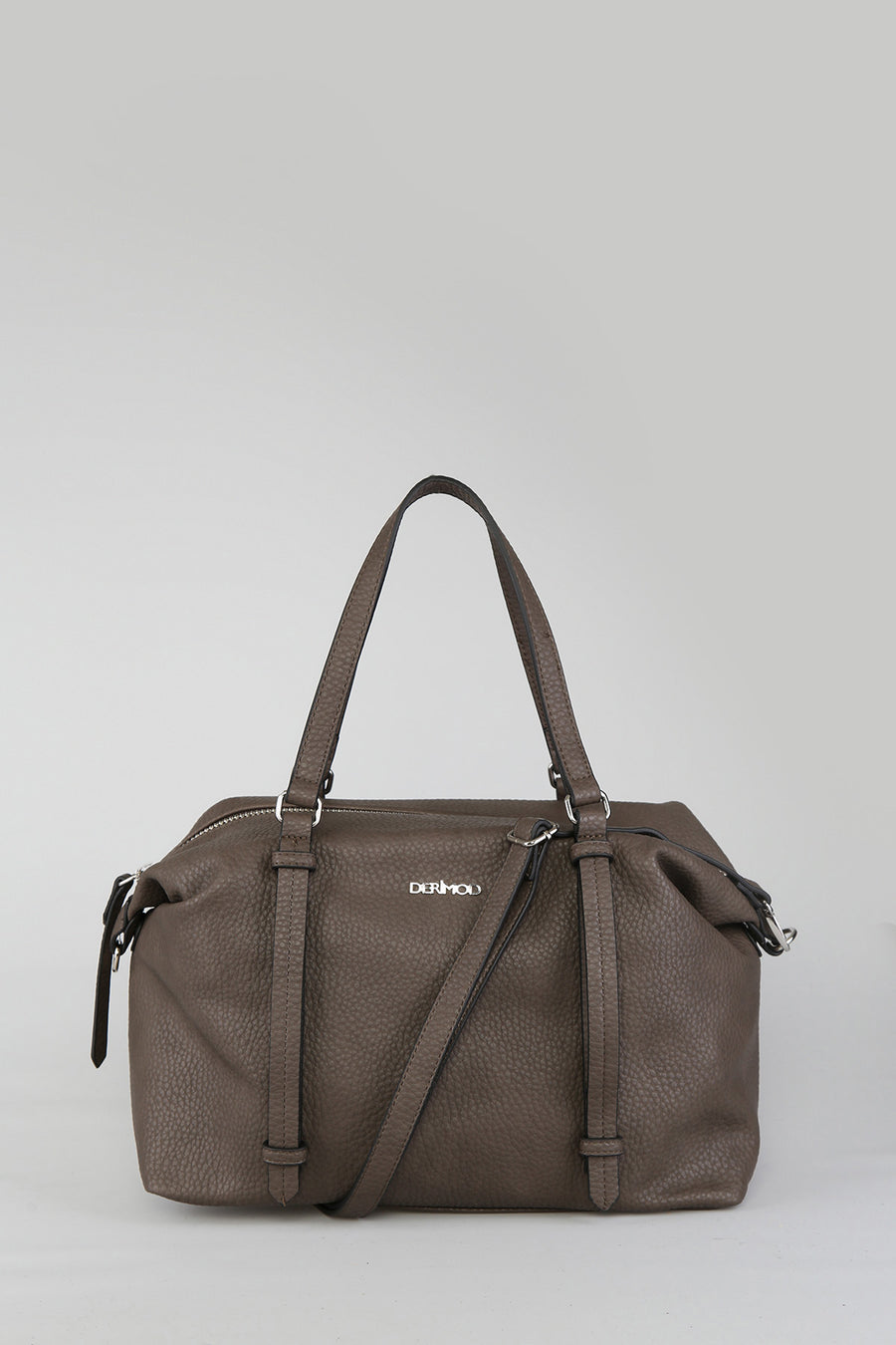 Women's Gray Synthetic Leather Shoulder Bag
