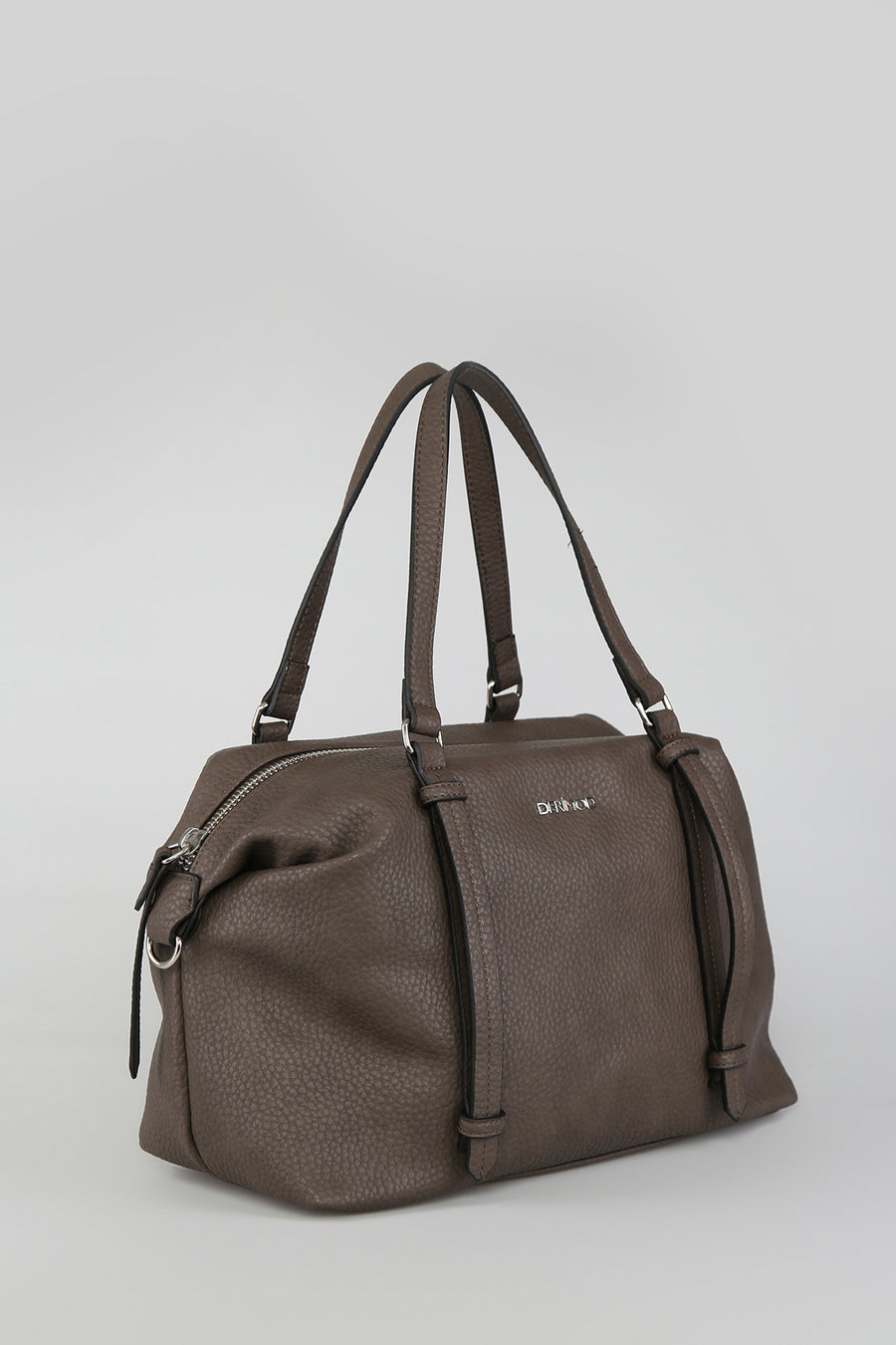 Women's Gray Synthetic Leather Shoulder Bag