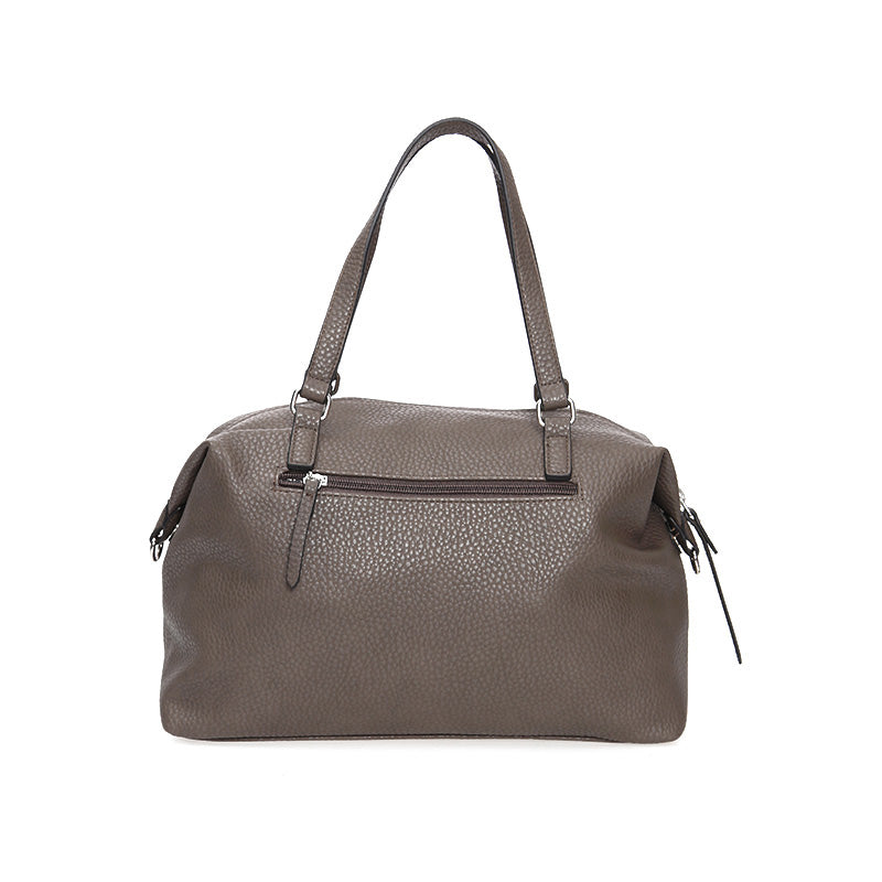 Women's Gray Synthetic Leather Shoulder Bag