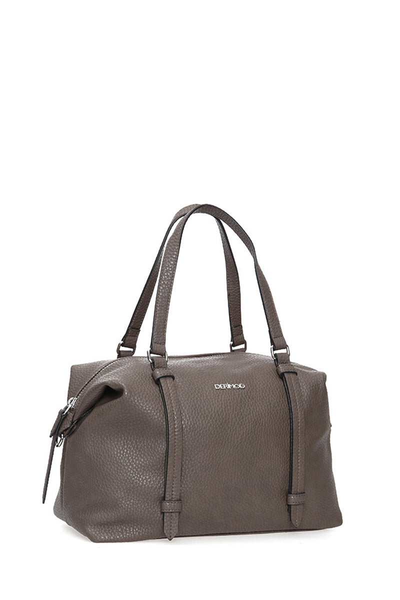 Women's Gray Synthetic Leather Shoulder Bag