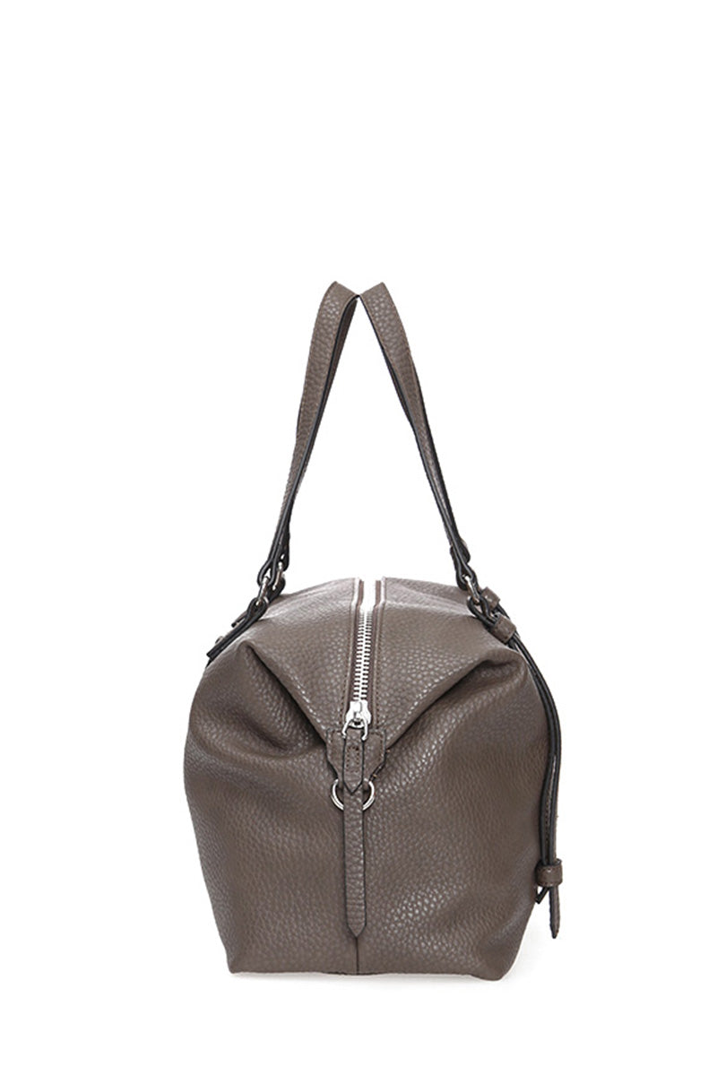 Women's Gray Synthetic Leather Shoulder Bag