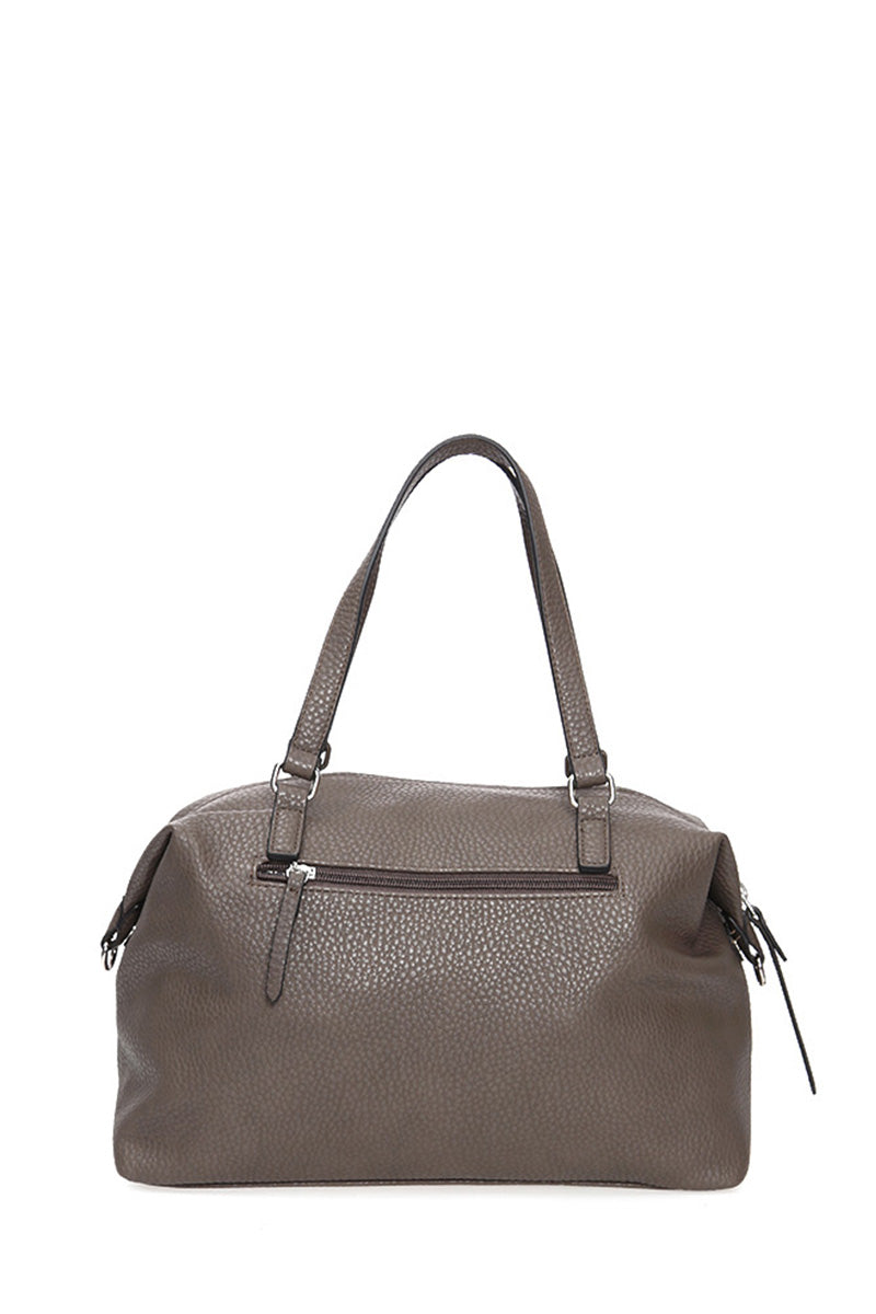 Women's Gray Synthetic Leather Shoulder Bag