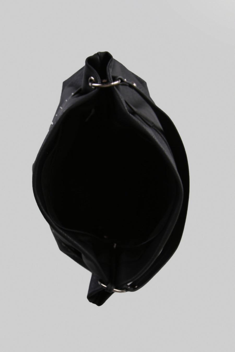Women's Black Synthetic Leather Shoulder Bag