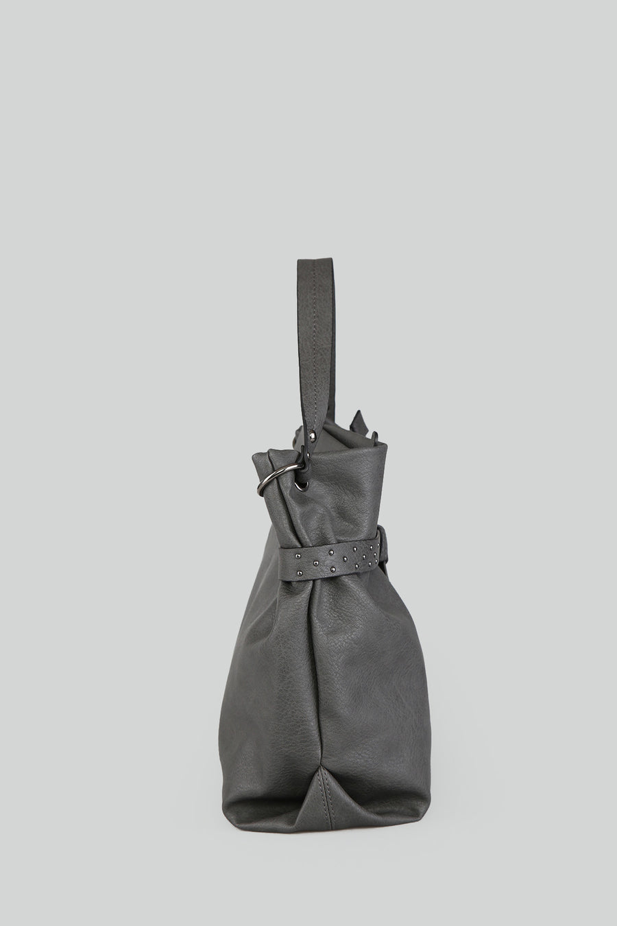 Women's Gray Synthetic Leather Shoulder Bag