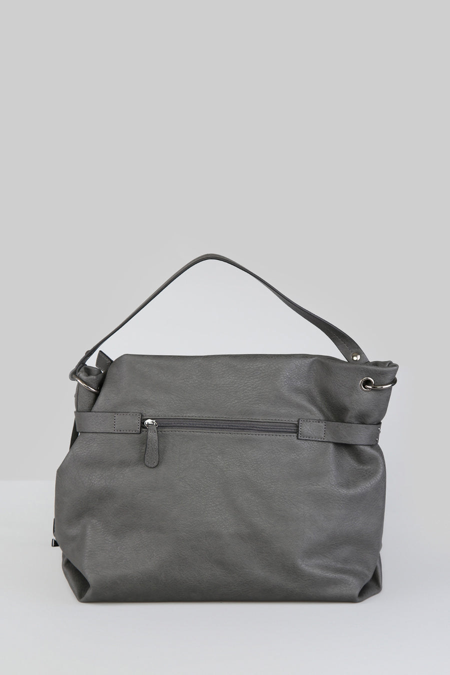 Women's Gray Synthetic Leather Shoulder Bag