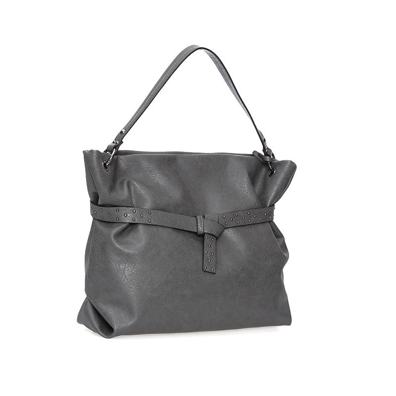 Women's Gray Synthetic Leather Shoulder Bag