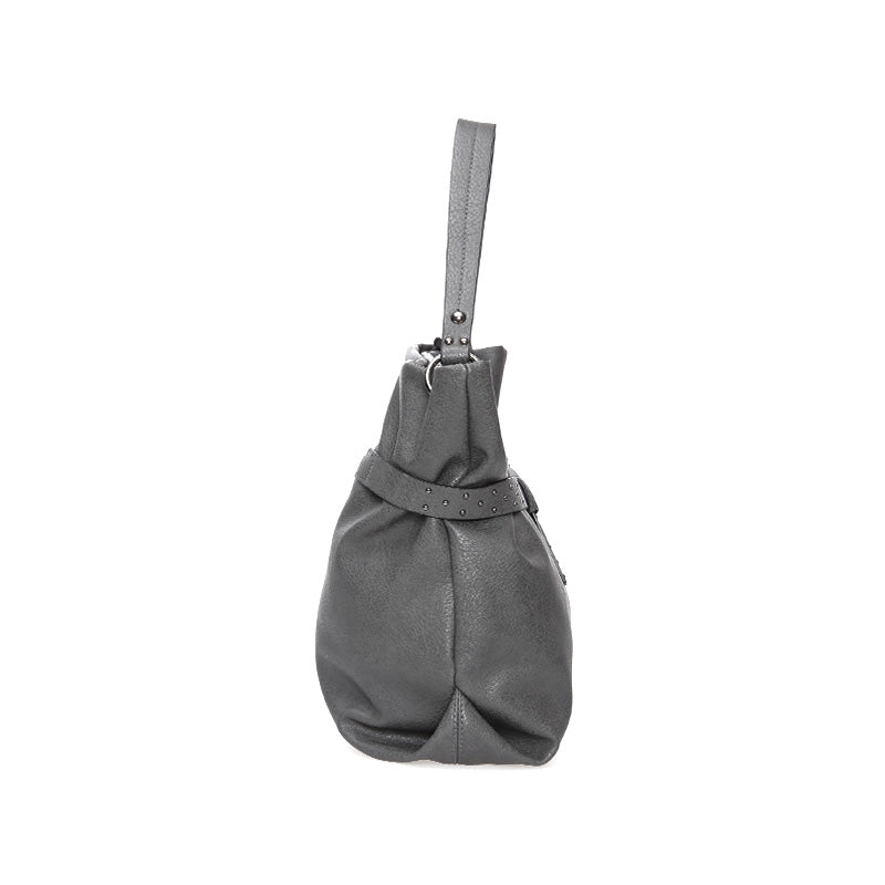 Women's Gray Synthetic Leather Shoulder Bag