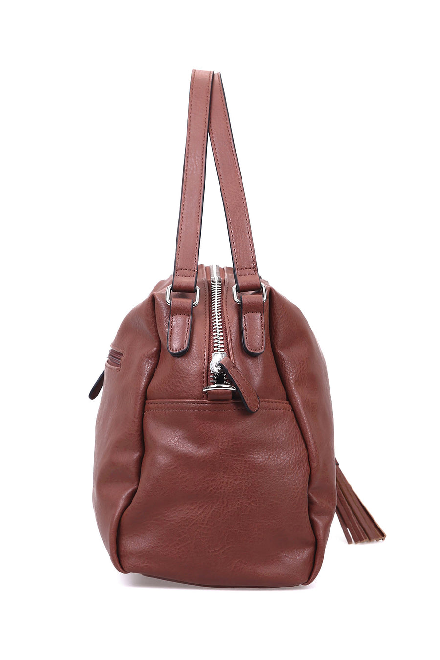 Women's Tan Synthetic Leather Shoulder Bag