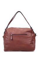 Women's Tan Synthetic Leather Shoulder Bag | Derimod