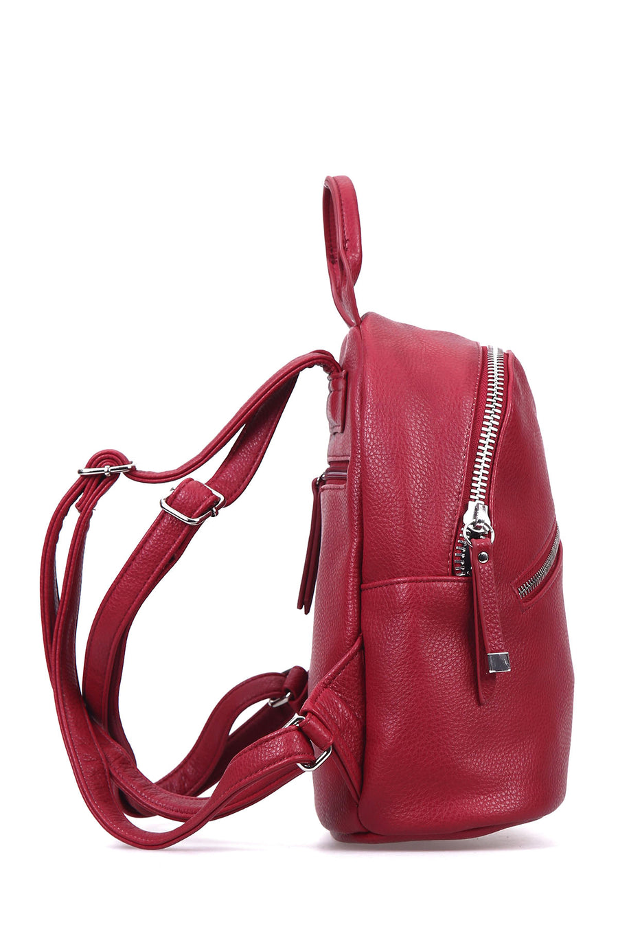 Women's Red Synthetic Leather Bag