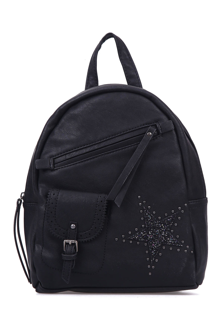 Women's Black Synthetic Leather Backpack 17WBD274614 | Derimod