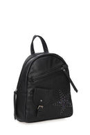 Women's Black Synthetic Leather Backpack | Derimod