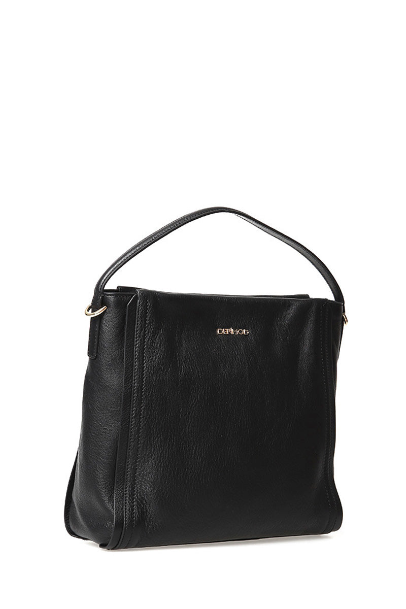 Black Women's Leather Shoulder Bag