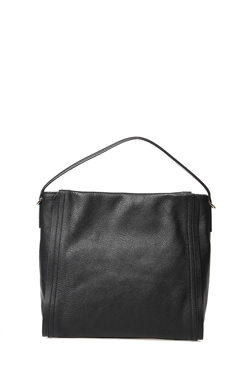 Black Women's Leather Shoulder Bag