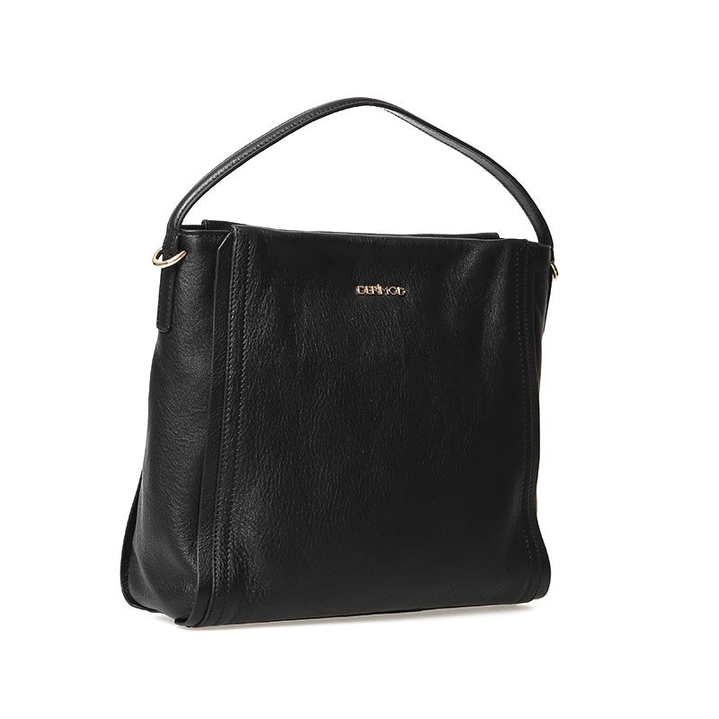 Black Women's Leather Shoulder Bag