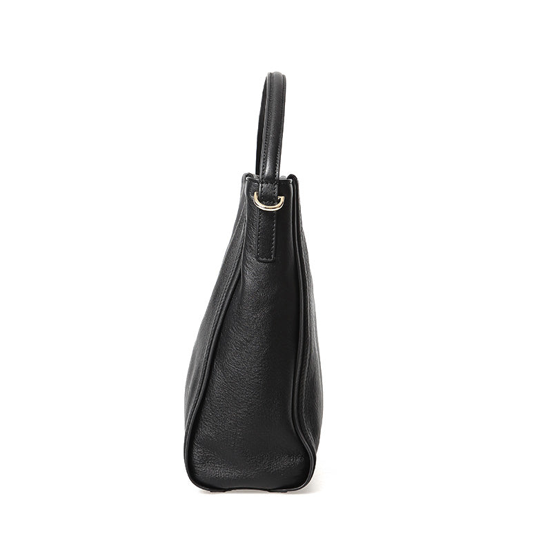Black Women's Leather Shoulder Bag