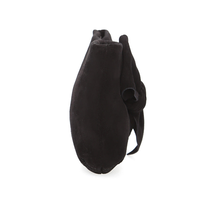 Black Suede Women's Leather Portfolio