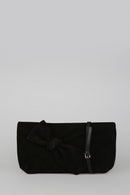 Black Suede Women's Leather Portfolio | Derimod