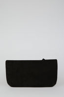 Black Suede Women's Leather Portfolio | Derimod