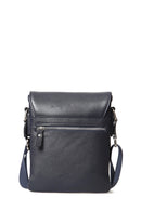 Men's Navy Blue Leather Bag | Derimod