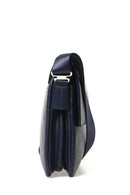 Men's Navy Blue Leather Bag | Derimod