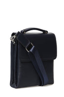 Men's Navy Blue Leather Bag | Derimod
