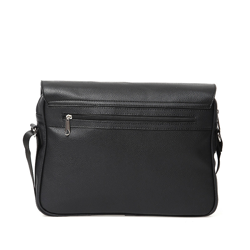 Men's Black Synthetic Leather Bag