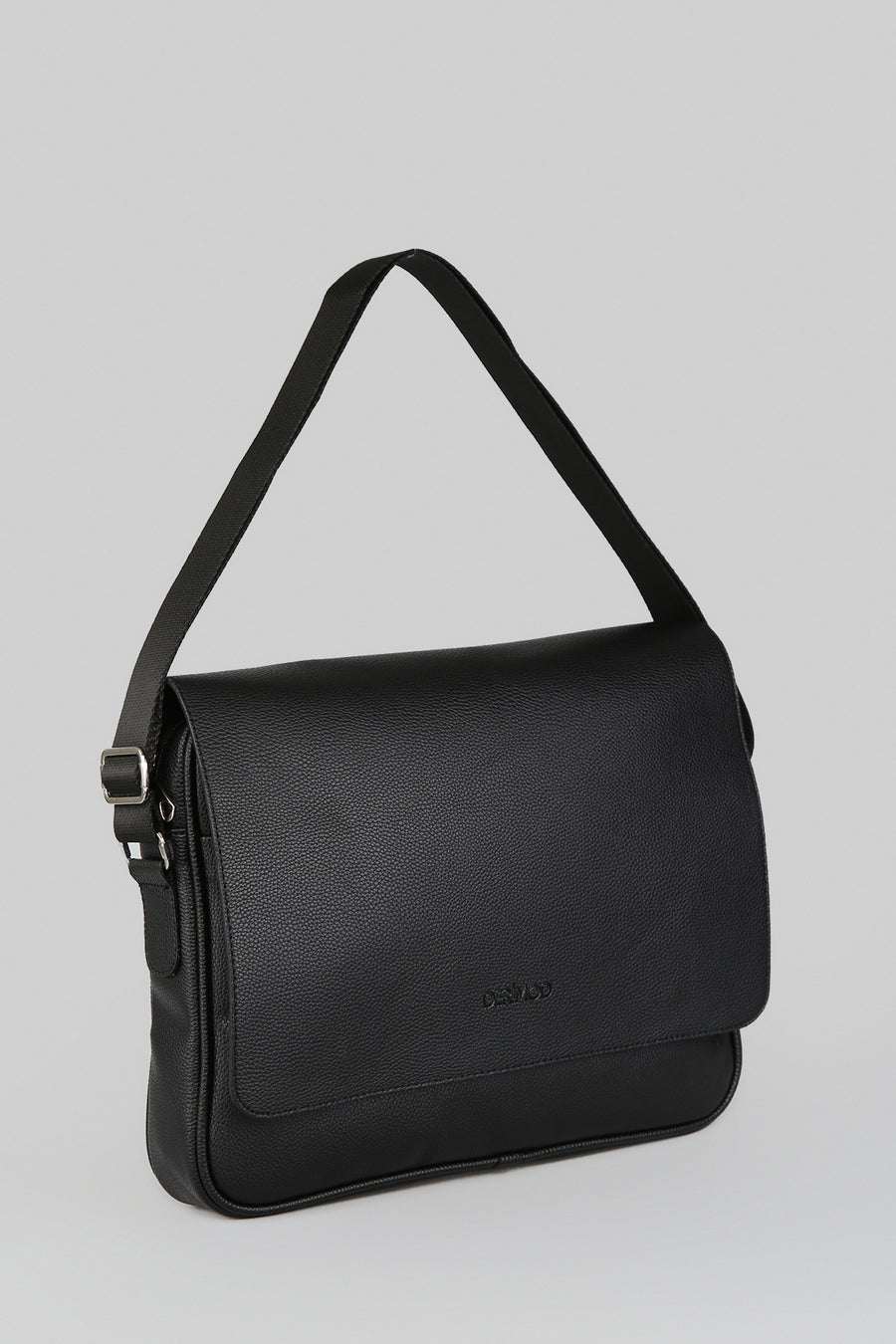 Men's Black Synthetic Leather Bag