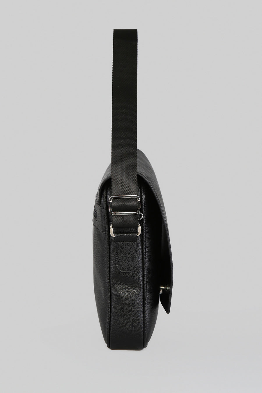 Men's Black Synthetic Leather Bag