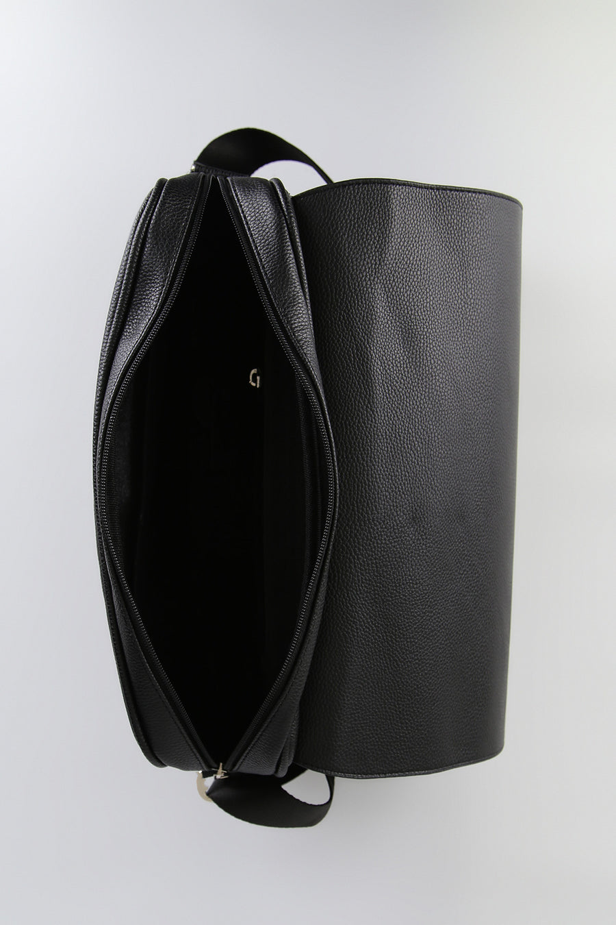 Men's Black Synthetic Leather Bag